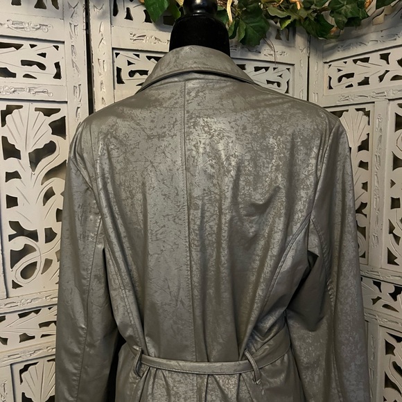 🥰HOST PICK🥰 VINTAGE LOUISE PARIS PERFECT SILVER GRAY WATER PROOF JACKET COAT - Picture 8 of 12